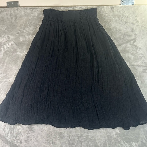 Apiece apart linen drawstring maxi black skirt - Picture 2 of 8
